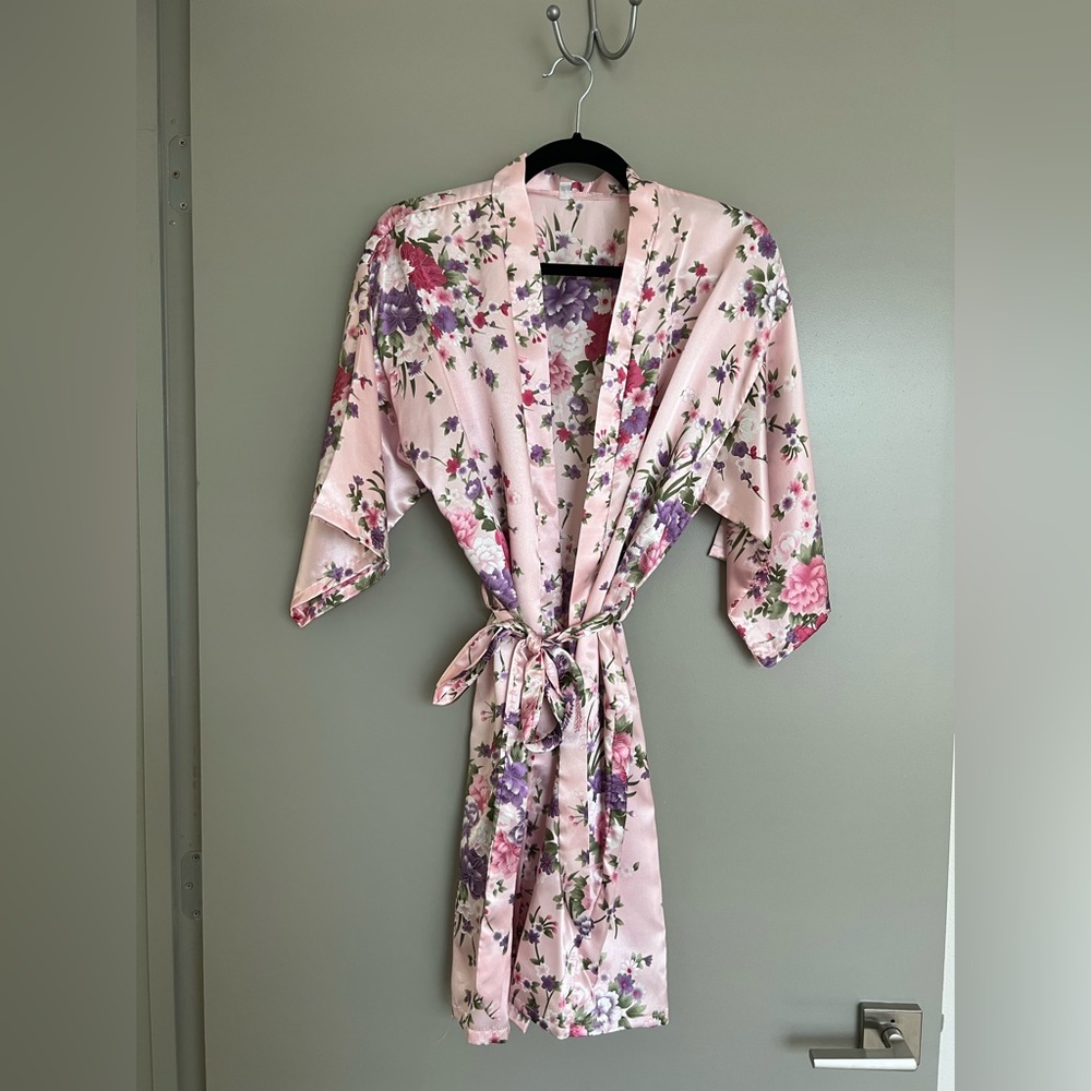 Pink Floral Robe